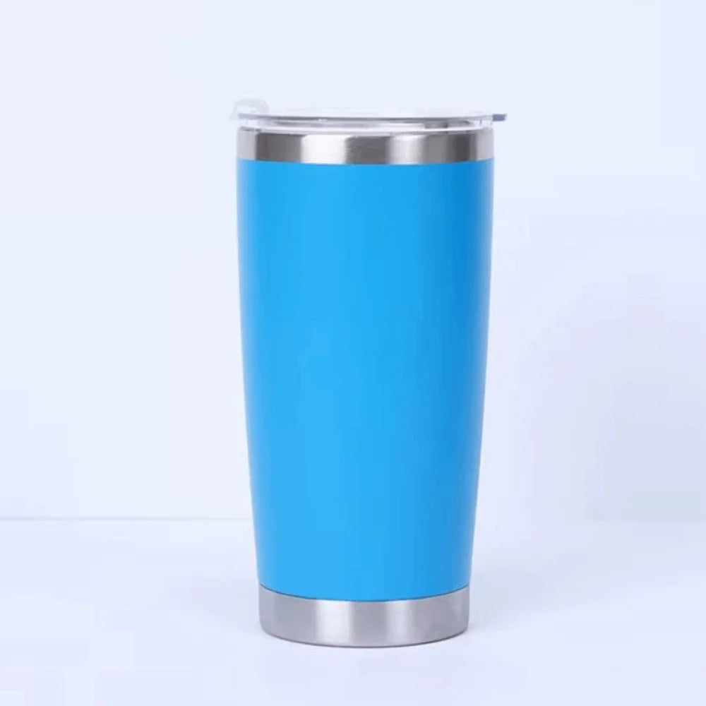 20oz Capacity Travel Insulated Tumbler Double-Walled Vacuum Insulated Vehicle Mounted Water Bottle with Lid BPA Free