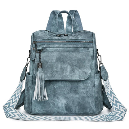 Ladies Daypacks Fashion Backpacks Women Big Travel Bagpack Large School Bags for Girls Solid Color Leather Rucksacks Female