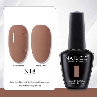 NAILCO 15ml Red Brown Color Series Gel Varnish LED Nails Art Manicure Coffee UV Gel Nail Polish Summer DIY Gellak Design Lacquer