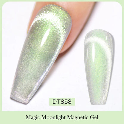 7ml Aurora Cat Magnetic Gel Nail Polish Blue Nails Sparkling Glitter Semi-Permanent Nail Art Soak Off UV Gel Varnish Manicure