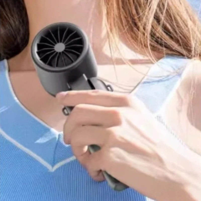 Outdoor Fan Hanging Ice Pack Handheld High-speed Fan Folding 100 Speed Infinitely Adjustable Fan Portable Suitable Rechargeable