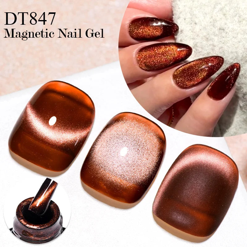 7ml Aurora Cat Magnetic Gel Nail Polish Blue Nails Sparkling Glitter Semi-Permanent Nail Art Soak Off UV Gel Varnish Manicure
