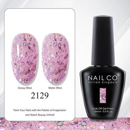 NAILCO 15ml Red Brown Color Series Gel Varnish LED Nails Art Manicure Coffee UV Gel Nail Polish Summer DIY Gellak Design Lacquer