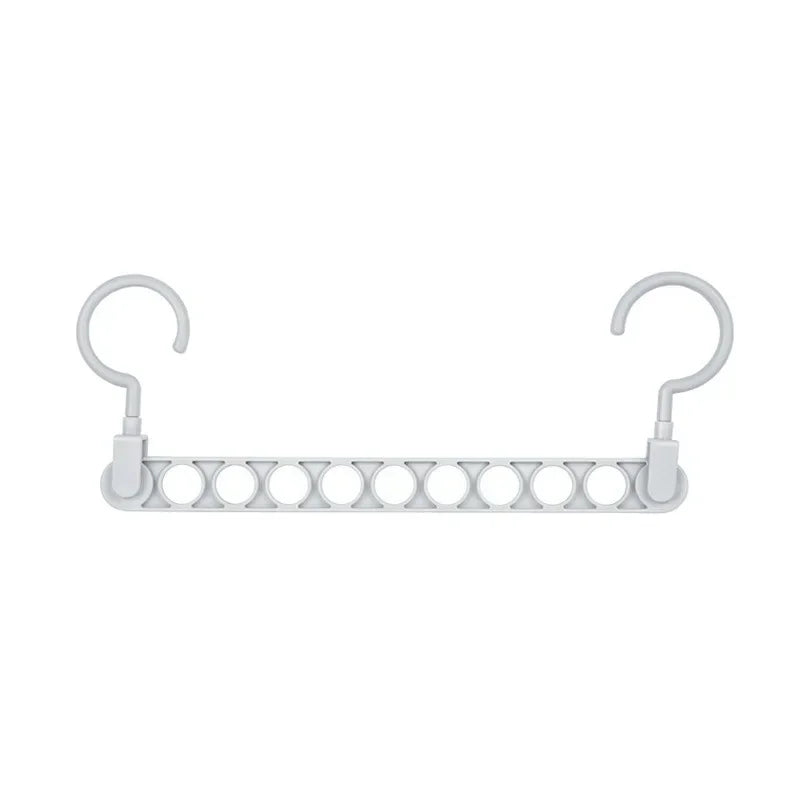 1/5pcs - 9-hole Clothes hanger Space Saving Hanger multi-function folding magic hangers drying Racks Scarf clothes Storage