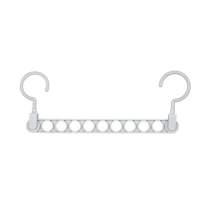 1/5pcs - 9-hole Clothes hanger Space Saving Hanger multi-function folding magic hangers drying Racks Scarf clothes Storage