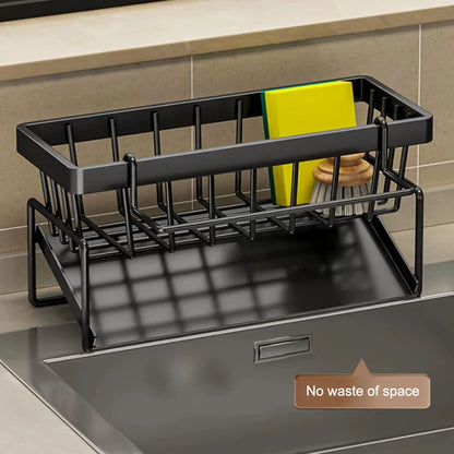 Sponge Drainer Rack Stainless Kitchen Organizer Bathroom Sink Rack Soap Holder