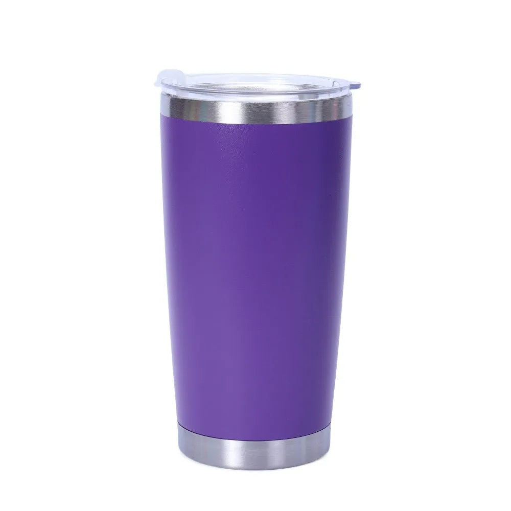 20oz Capacity Travel Insulated Tumbler Double-Walled Vacuum Insulated Vehicle Mounted Water Bottle with Lid BPA Free