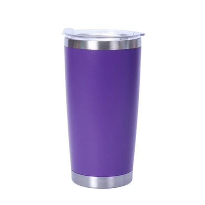 20oz Capacity Travel Insulated Tumbler Double-Walled Vacuum Insulated Vehicle Mounted Water Bottle with Lid BPA Free
