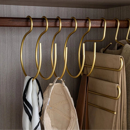 Scarf Hangers S-Shape Space Saving Pants Clothes Hangers Hangers Closet Storage Organizer for Pants Jeans Scarf Towels Hanging