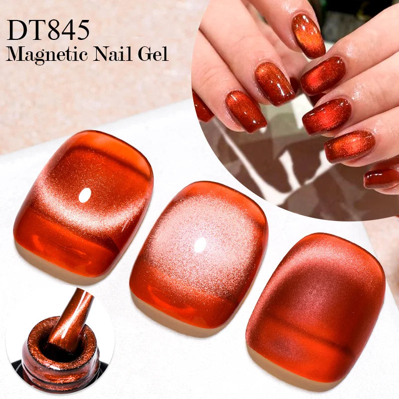 7ml Aurora Cat Magnetic Gel Nail Polish Blue Nails Sparkling Glitter Semi-Permanent Nail Art Soak Off UV Gel Varnish Manicure
