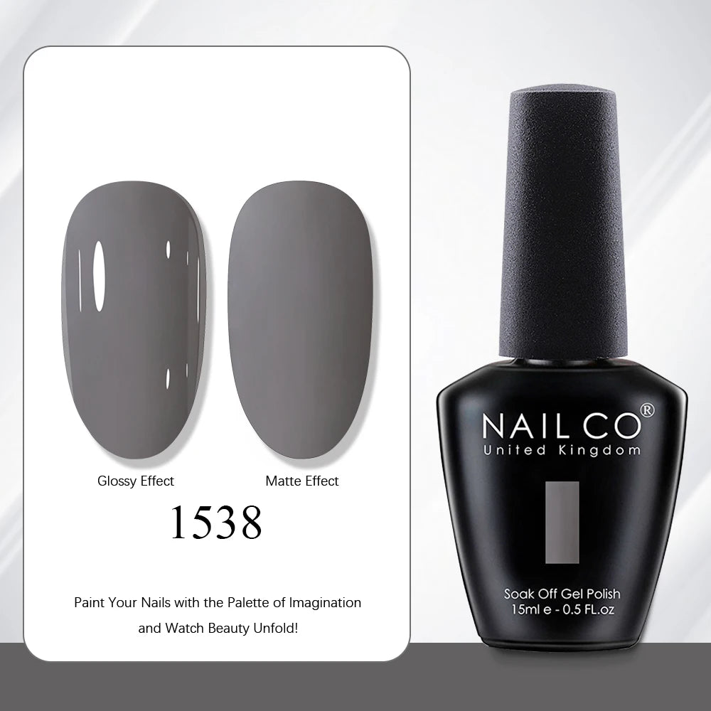 NAILCO 15ml Red Brown Color Series Gel Varnish LED Nails Art Manicure Coffee UV Gel Nail Polish Summer DIY Gellak Design Lacquer