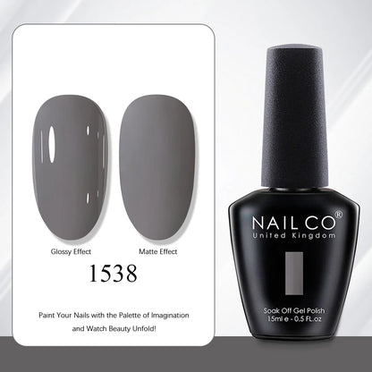 NAILCO 15ml Red Brown Color Series Gel Varnish LED Nails Art Manicure Coffee UV Gel Nail Polish Summer DIY Gellak Design Lacquer