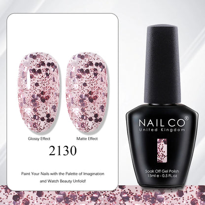 NAILCO 15ml Red Brown Color Series Gel Varnish LED Nails Art Manicure Coffee UV Gel Nail Polish Summer DIY Gellak Design Lacquer
