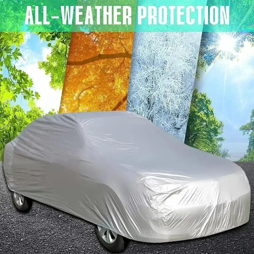 Car Cover Outdoor Protection Full Exterior Snow Cover Sunshade Dustproof Protection Cover Universal for Hatchback Sedan SUV