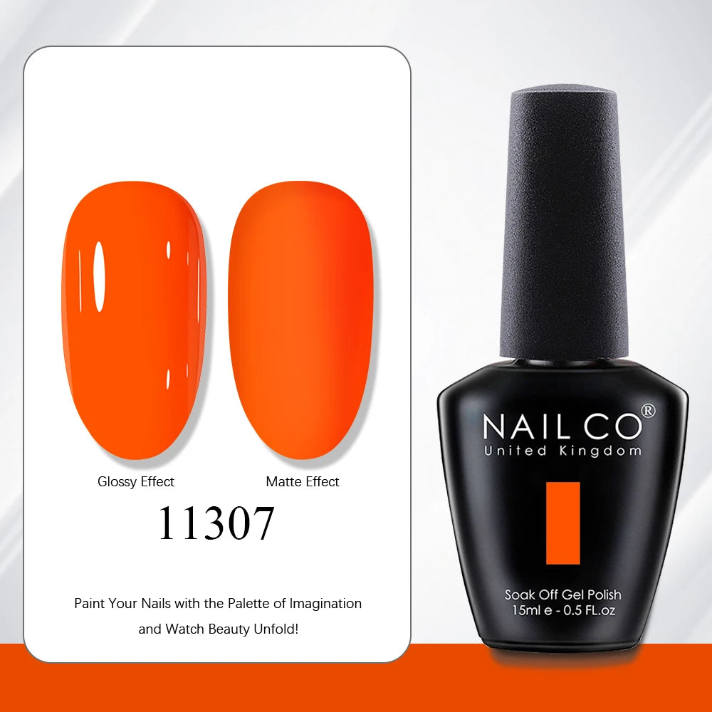 NAILCO 15ml Red Brown Color Series Gel Varnish LED Nails Art Manicure Coffee UV Gel Nail Polish Summer DIY Gellak Design Lacquer