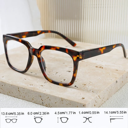 Oprah Style Reading Glasses for Women Men, Computer Square Readers with Spring Hinge, +1.0 To +4.0
