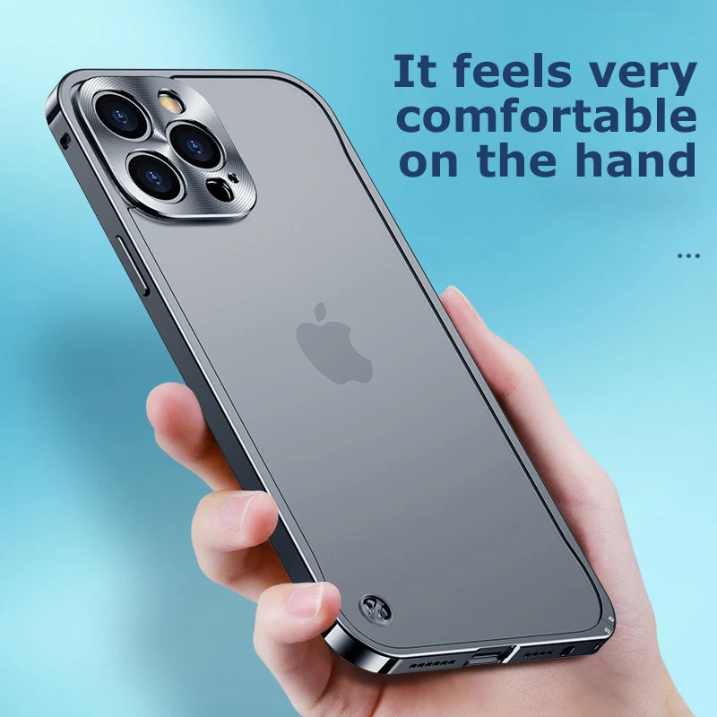 Metal Phone Cases For IPhone 17 Pro 12 13 14 Pro Max Cover Magnetic Aluminum Frame Phone Shell For Iphone 15 12 Mini 13 Pro Max
