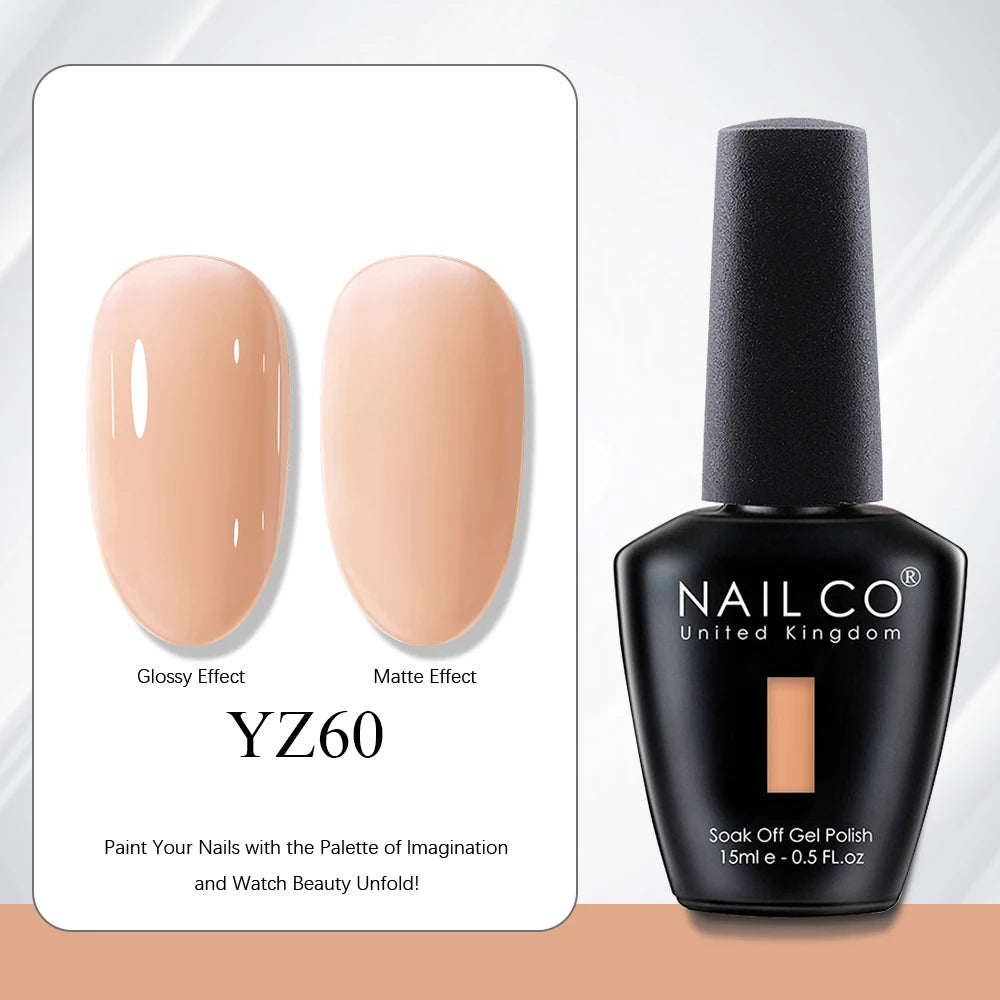 NAILCO 15ml Red Brown Color Series Gel Varnish LED Nails Art Manicure Coffee UV Gel Nail Polish Summer DIY Gellak Design Lacquer