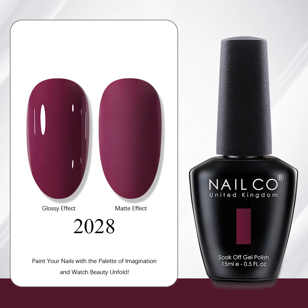 NAILCO 15ml Red Brown Color Series Gel Varnish LED Nails Art Manicure Coffee UV Gel Nail Polish Summer DIY Gellak Design Lacquer