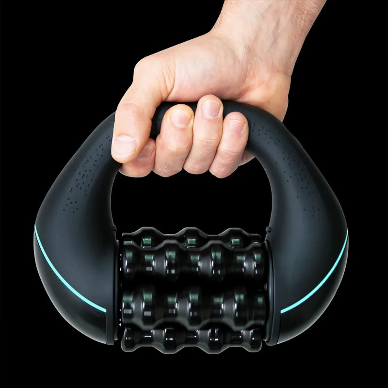 Handheld electric muscle relaxation massage roller with 3-speed strength adjustment