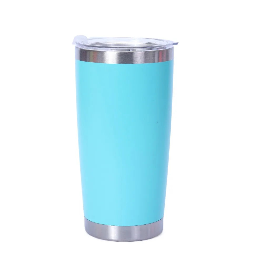 20oz Capacity Travel Insulated Tumbler Double-Walled Vacuum Insulated Vehicle Mounted Water Bottle with Lid BPA Free