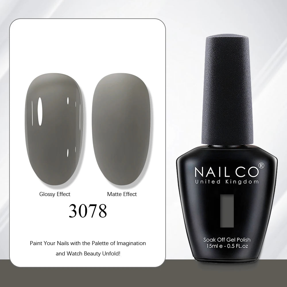 NAILCO 15ml Red Brown Color Series Gel Varnish LED Nails Art Manicure Coffee UV Gel Nail Polish Summer DIY Gellak Design Lacquer