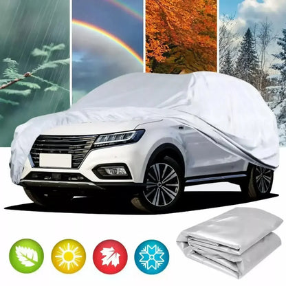 Car Cover Outdoor Protection Full Exterior Snow Cover Sunshade Dustproof Protection Cover Universal for Hatchback Sedan SUV