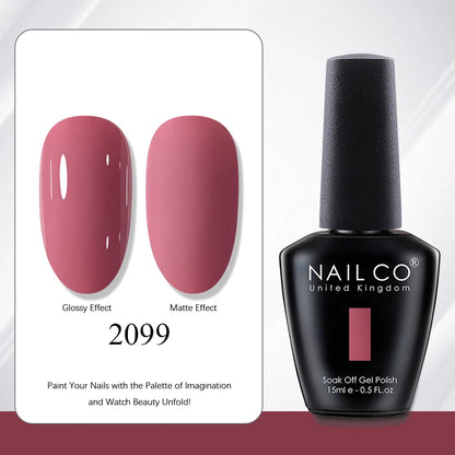 NAILCO 15ml Red Brown Color Series Gel Varnish LED Nails Art Manicure Coffee UV Gel Nail Polish Summer DIY Gellak Design Lacquer