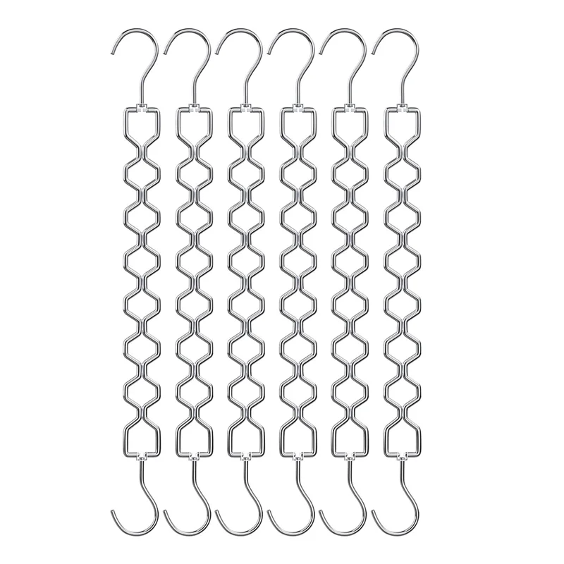 SOFT-6 Pack Heavy Duty Space Saving Hangers For Clothes With 30Lbs Capacity Magic For Clothes Space Saver And 360° Swivel Hook