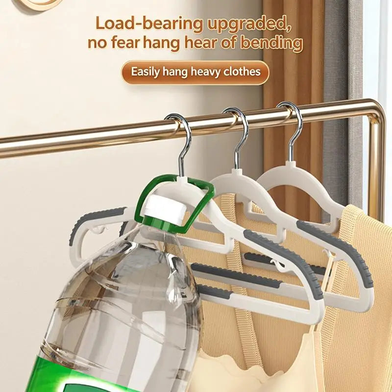 10 Piece Set Of Heavy-Duty Dry And Wet Hangers With Anti Slip Pads Saving Space