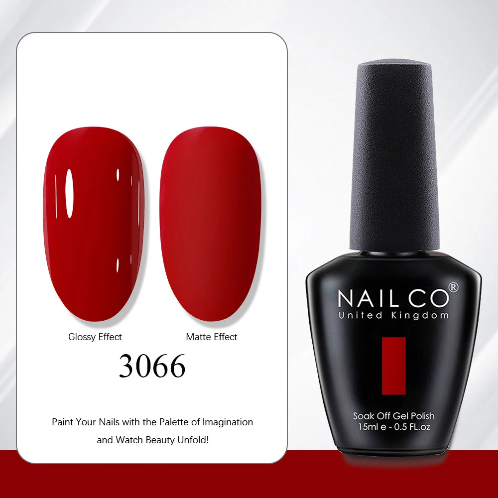 NAILCO 15ml Red Brown Color Series Gel Varnish LED Nails Art Manicure Coffee UV Gel Nail Polish Summer DIY Gellak Design Lacquer