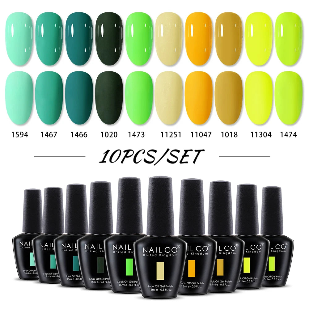 NAILCO 15ml Red Brown Color Series Gel Varnish LED Nails Art Manicure Coffee UV Gel Nail Polish Summer DIY Gellak Design Lacquer