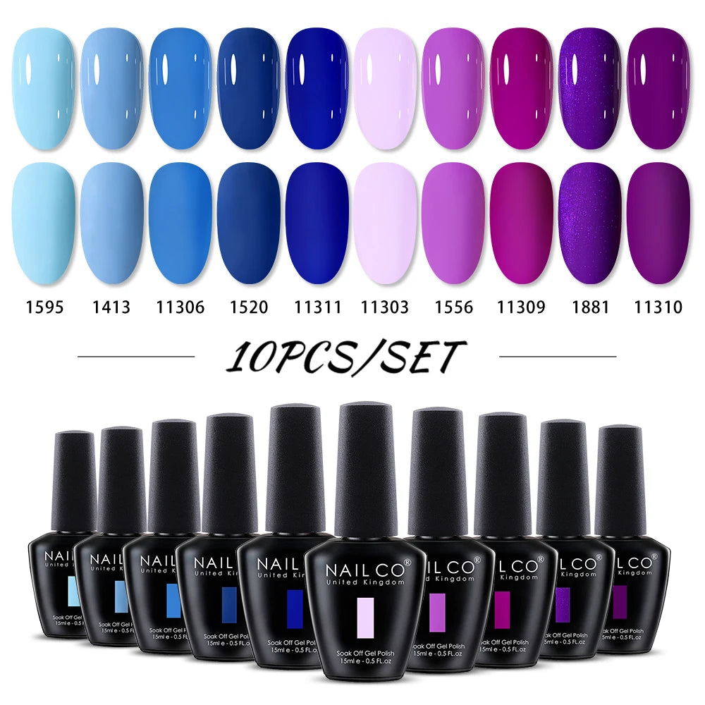 NAILCO 15ml Red Brown Color Series Gel Varnish LED Nails Art Manicure Coffee UV Gel Nail Polish Summer DIY Gellak Design Lacquer