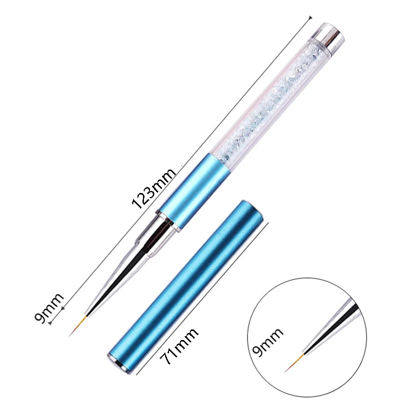 1PC Nails Art Brush Lines Stripe Flower Painting Drawing Pen Acrylic UV Gel Extension Grid Brush 3D Design Drawing Manicure Tool