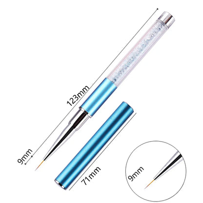 1PC Nails Art Brush Lines Stripe Flower Painting Drawing Pen Acrylic UV Gel Extension Grid Brush 3D Design Drawing Manicure Tool