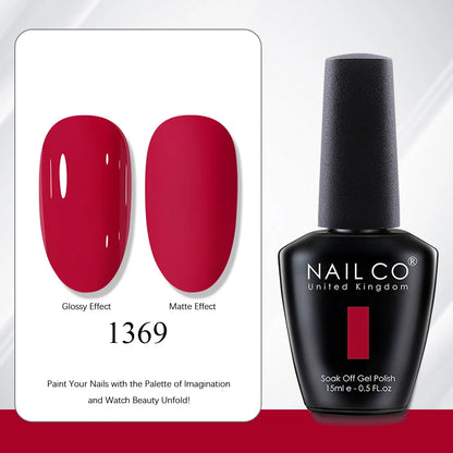 NAILCO 15ml Red Brown Color Series Gel Varnish LED Nails Art Manicure Coffee UV Gel Nail Polish Summer DIY Gellak Design Lacquer