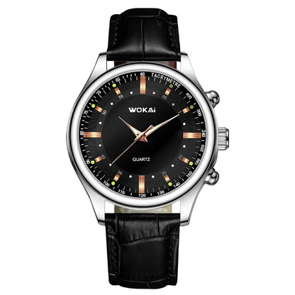2025 Mens Watch Chronograph Moon Phase Pattern Luminous Top Luxury Sport Male Wristwatch Leather Men Quartz Watches Casual Clock