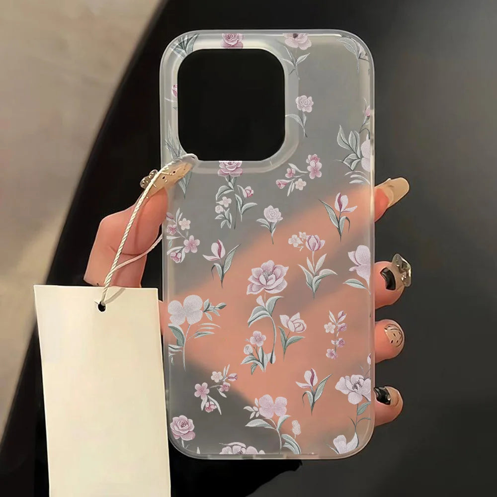Transparent Matte Cases For iPhone 17 16 15 Case iPhone 16 Pro Max 15 14 12 11 13 Air Fundas Shockproof Cover Soft Phone Bumper