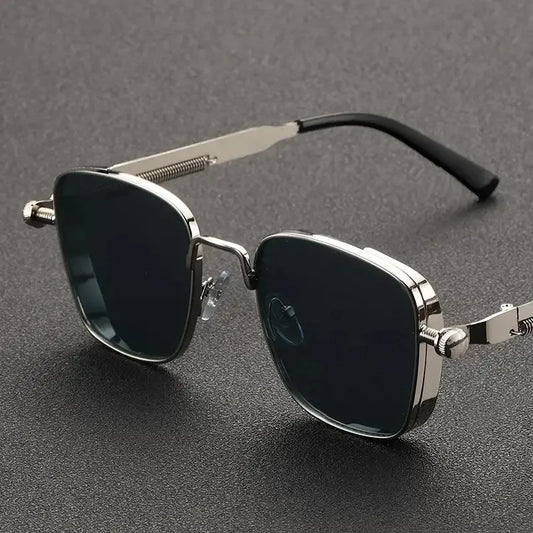 Fashion Sunglasses Men Women High End Driving Special Sun Glasses  Anti UV High Quality Metal Punk Trends Eyewear