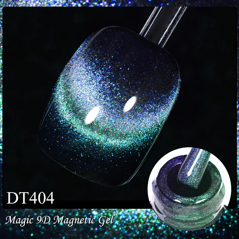 7ml Aurora Cat Magnetic Gel Nail Polish Blue Nails Sparkling Glitter Semi-Permanent Nail Art Soak Off UV Gel Varnish Manicure