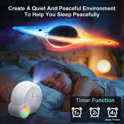 Galaxy Projector for Bedroom 4K HD Image Planetarium Projector 13-in-1 Kids Night Light Projector 360° Rotation (White)