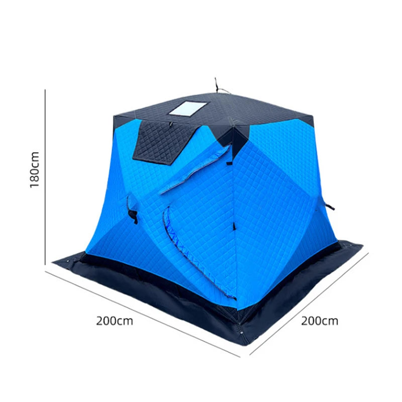 Outdoor Winter Fishing Tent For Camping 3-4 Person With Windows Quick Opening Tent Windproof And Waterproof Camping Gadgets