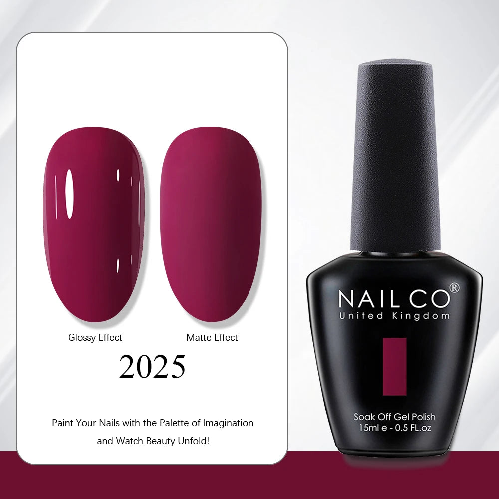 NAILCO 15ml Red Brown Color Series Gel Varnish LED Nails Art Manicure Coffee UV Gel Nail Polish Summer DIY Gellak Design Lacquer