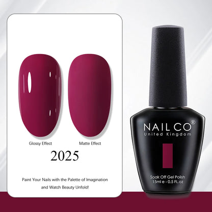 NAILCO 15ml Red Brown Color Series Gel Varnish LED Nails Art Manicure Coffee UV Gel Nail Polish Summer DIY Gellak Design Lacquer