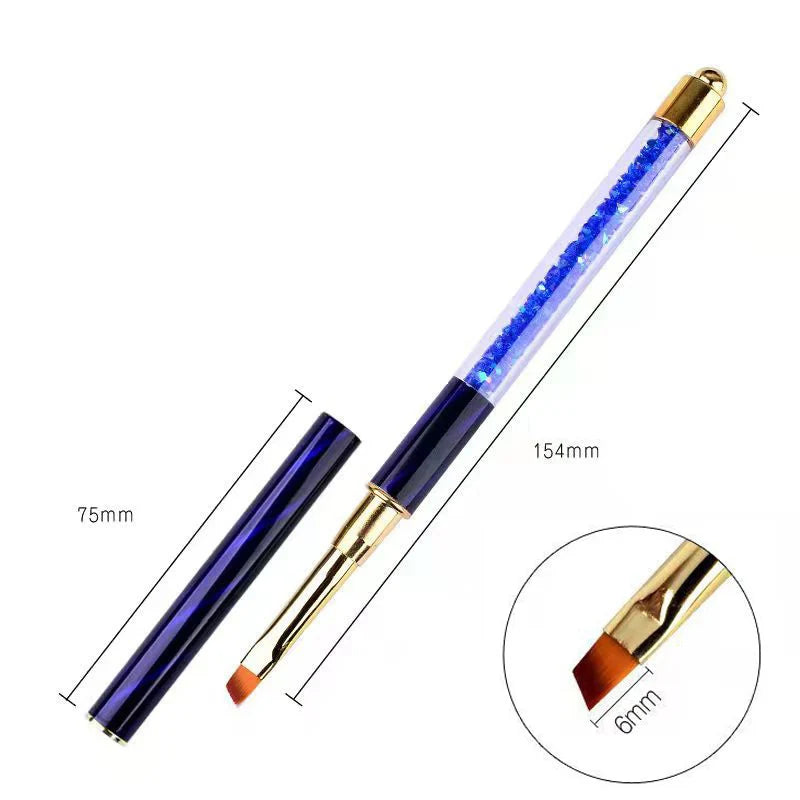 1PC Nails Art Brush Lines Stripe Flower Painting Drawing Pen Acrylic UV Gel Extension Grid Brush 3D Design Drawing Manicure Tool