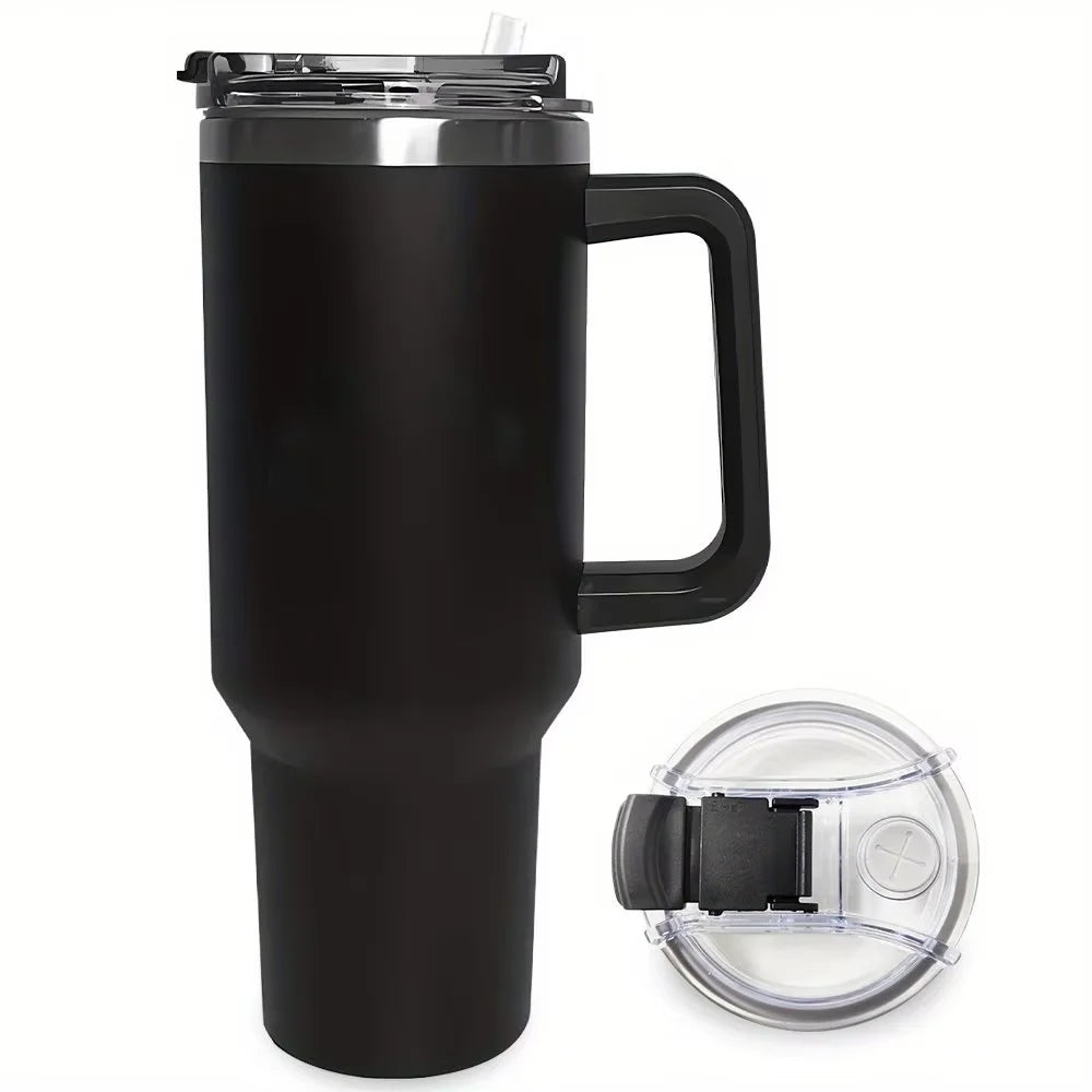 40oz Insulated Stainless Steel Tumbler with Lid - Double-Walled, Reusable Water Bottle for All Seasons, Ideal Outdoor Travel Acc