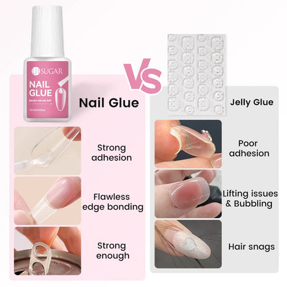 UR SUGAR 10ML Super Strong Nail Glue UV LED Glue For False Nail Tips Acrylic Nails Press On Nails Fake Nails Art Decoration