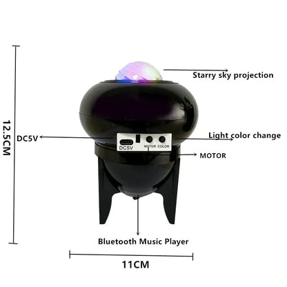 Galaxy Projector 3-in-1 Rgb Music Star Galaxy Movie Night Light with Bluetooth Speaker and White Noise Night Light Suitable for Children's Bedroom Birthday Gift/Player Room/Hard Decoration