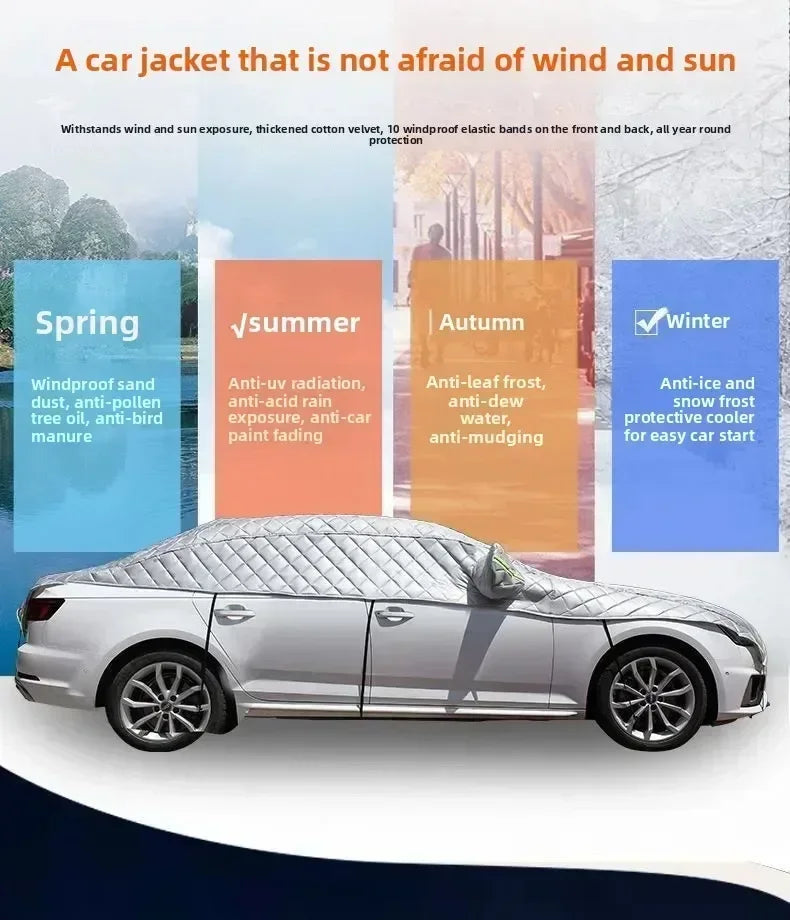 Car Anti-Hail Outdoor Full Cover Rainproof Sunproof And UV-Proof Universal Cotton Suitable For Various Harsh Weather Conditions
