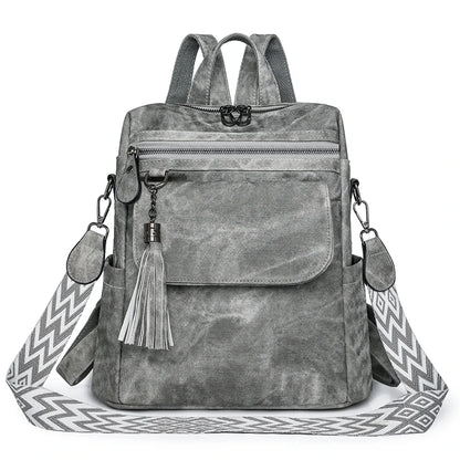Ladies Daypacks Fashion Backpacks Women Big Travel Bagpack Large School Bags for Girls Solid Color Leather Rucksacks Female